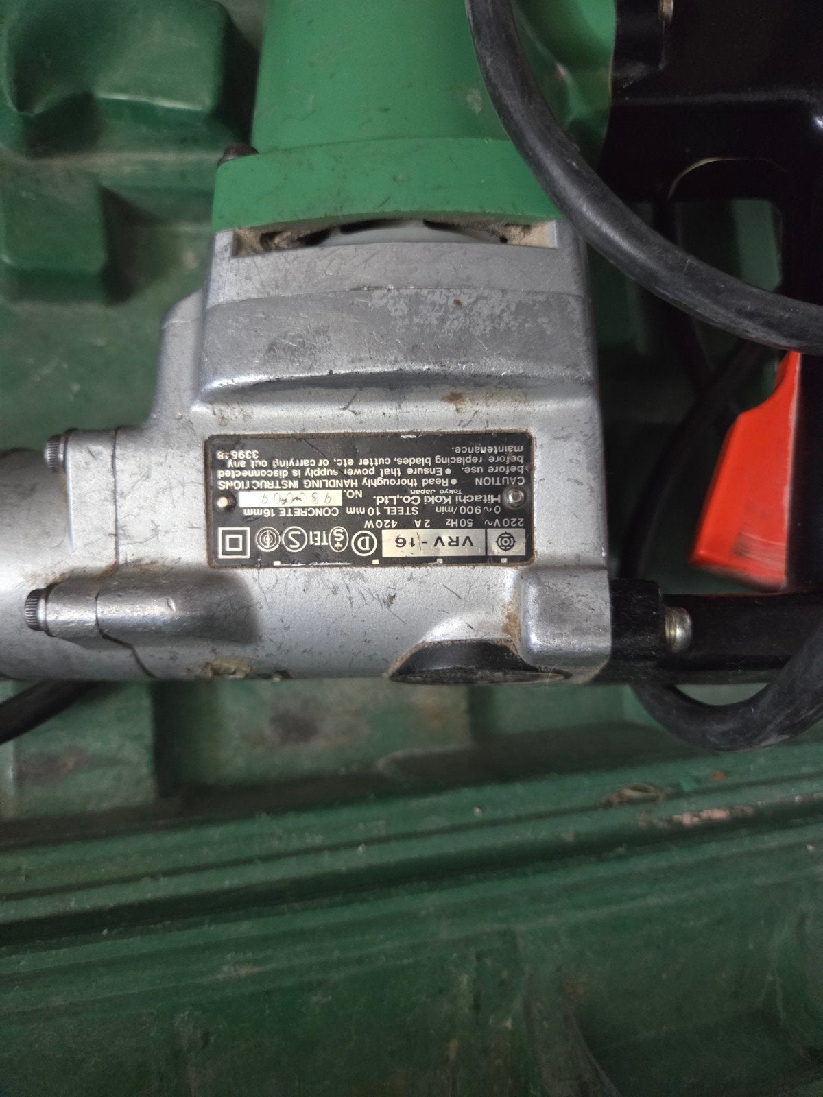 Hitachi Boorhamer VRV-16 in koffer - Gebruikt, Ophalen, Boor- en/of Breekhamer, Klopboormechanisme, Gebruikt