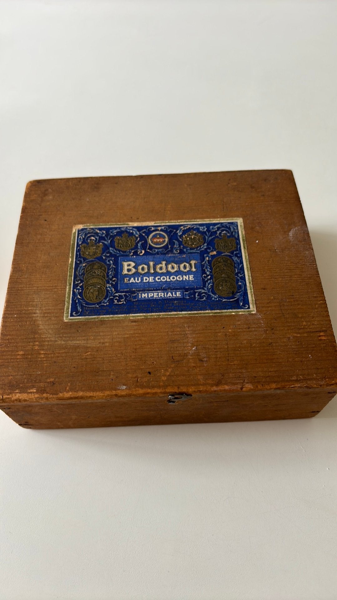 Vintage geschenkkistje boldoot eau de cologne, Ophalen of Verzenden
