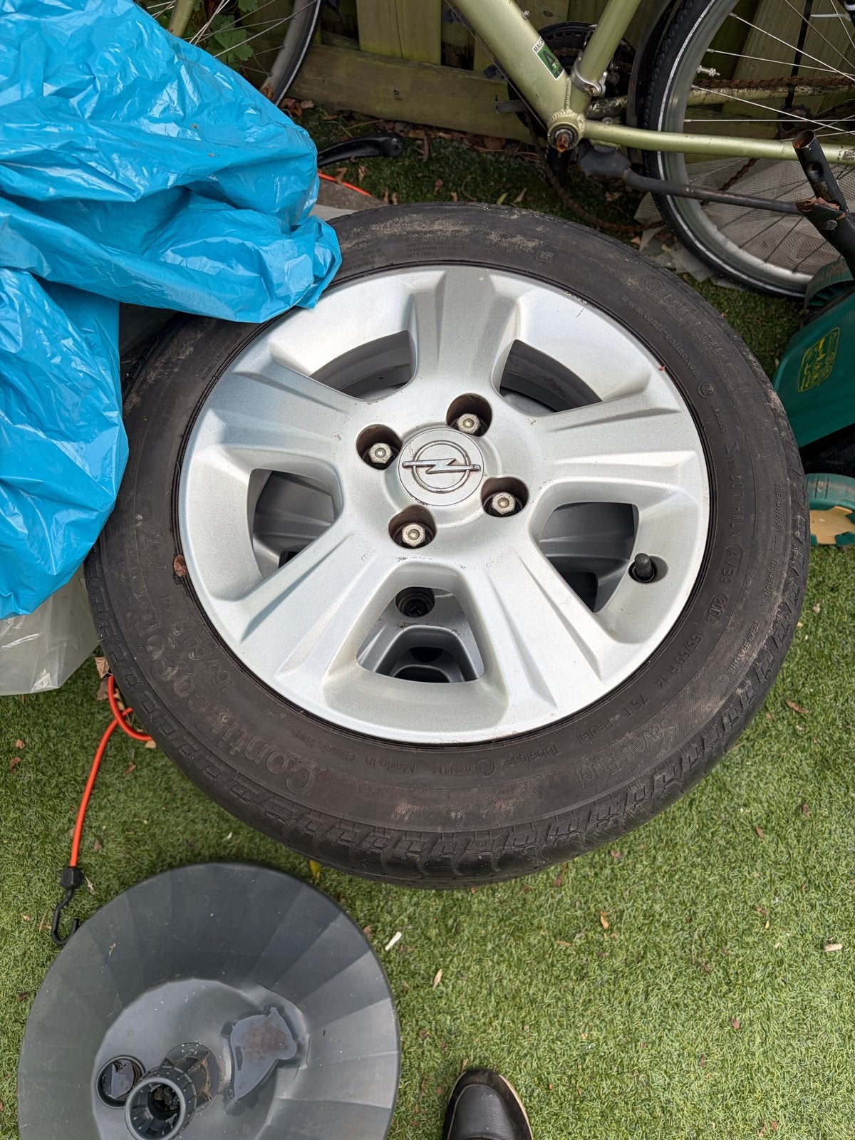 Opel velgen met Continental banden, Gebruikt, 16 inch, Banden en Velgen, Personenwagen