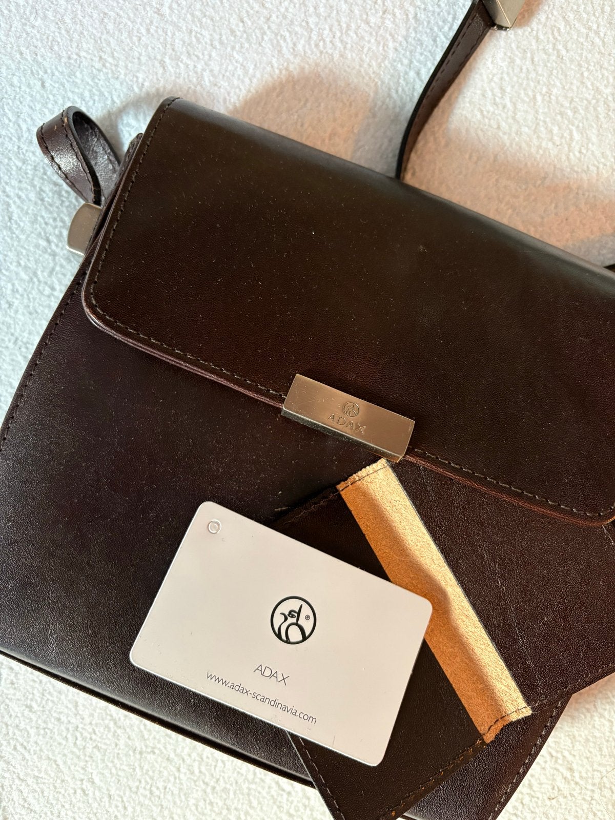 Adax leren dames tas bruin, Ophalen of Verzenden, Zo goed als nieuw, Bruin, Handtas
