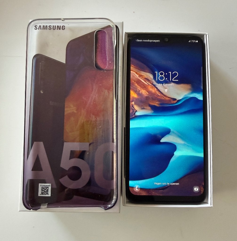 Te koop of ruilen ZGAN Samsung A50 met 128gb zwarte kleur, Zwart, Ophalen of Verzenden, Zo goed als nieuw, Zonder simlock