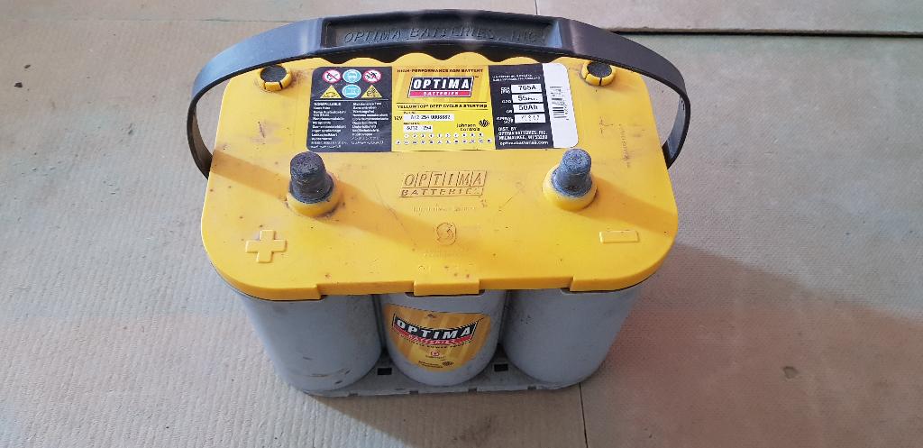 optima accu 55ahp, Auto-onderdelen, Accu's en Toebehoren, Ophalen, Gebruikt