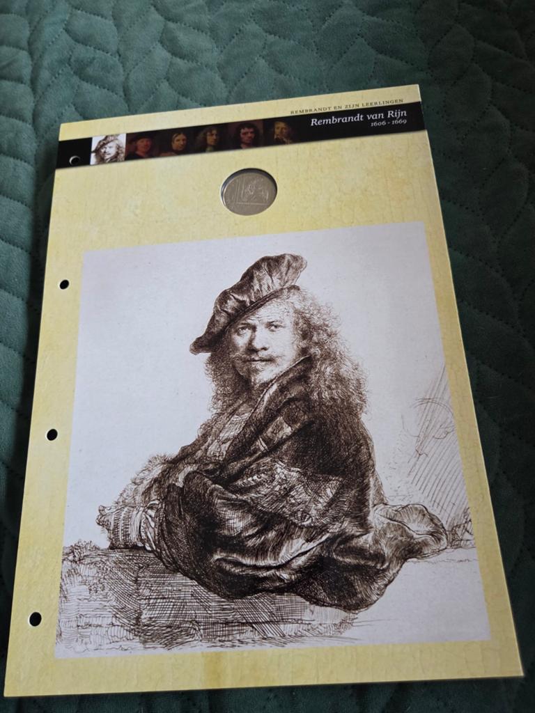 Rembrandt van Rijn herdenkingsmunt + postzegels, Koningin Beatrix, Zilver, Losse munt, Overige waardes