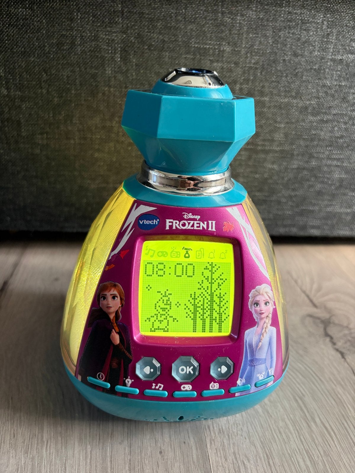 VTech Frozen II Magische Projector Wekker Radio, Ophalen of Verzenden, Zo goed als nieuw, Jongen of Meisje