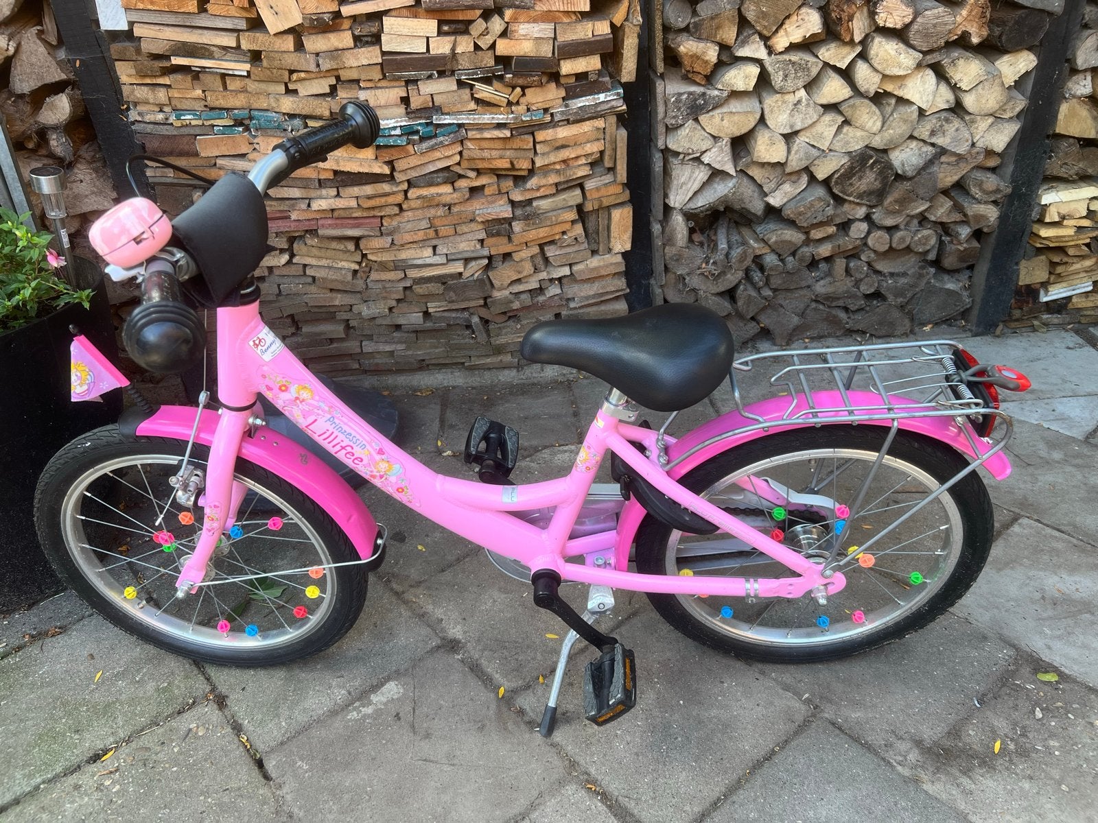 Puky Prinsessin Lillifee Kinderfiets 18 inch, Fietsen en Brommers, Fietsen | Kinderfietsjes, Ophalen, Zo goed als nieuw, Terugtraprem