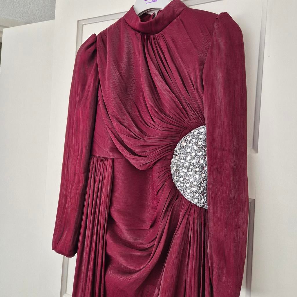 Avondjurk abiye abendkleid maat 40, Ophalen of Verzenden, Nieuw, Maat 38/40 (M), Rood