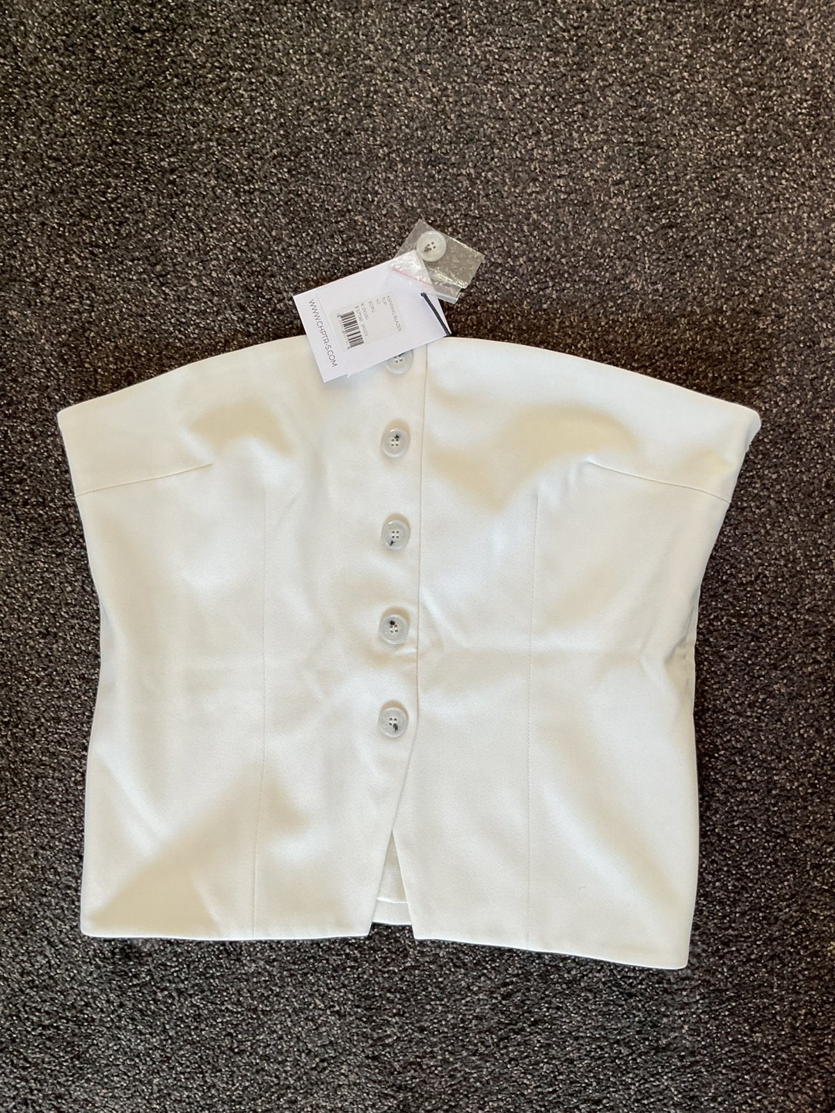 Chptr-S creme strapless top maat 42 nieuw, Wit, Maat 42/44 (L), Nieuw, Ophalen of Verzenden