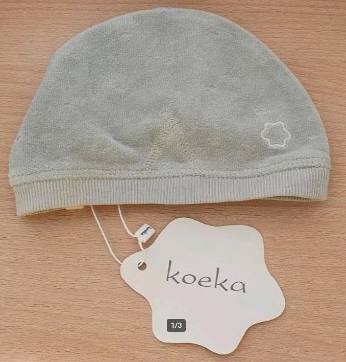 Koeka schattig velours lichtgroen mutsje nieuw, Kinderen en Baby's, Babykleding | Mutsen, Sjaals en Wanten, Meisje, Nieuw, Ophalen of Verzenden