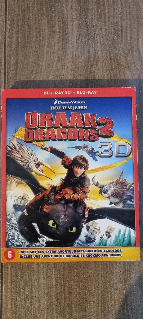 Draak 2  Dragon 2 3D blu-ray, Ophalen of Verzenden, Zo goed als nieuw, Tekenfilms en Animatie