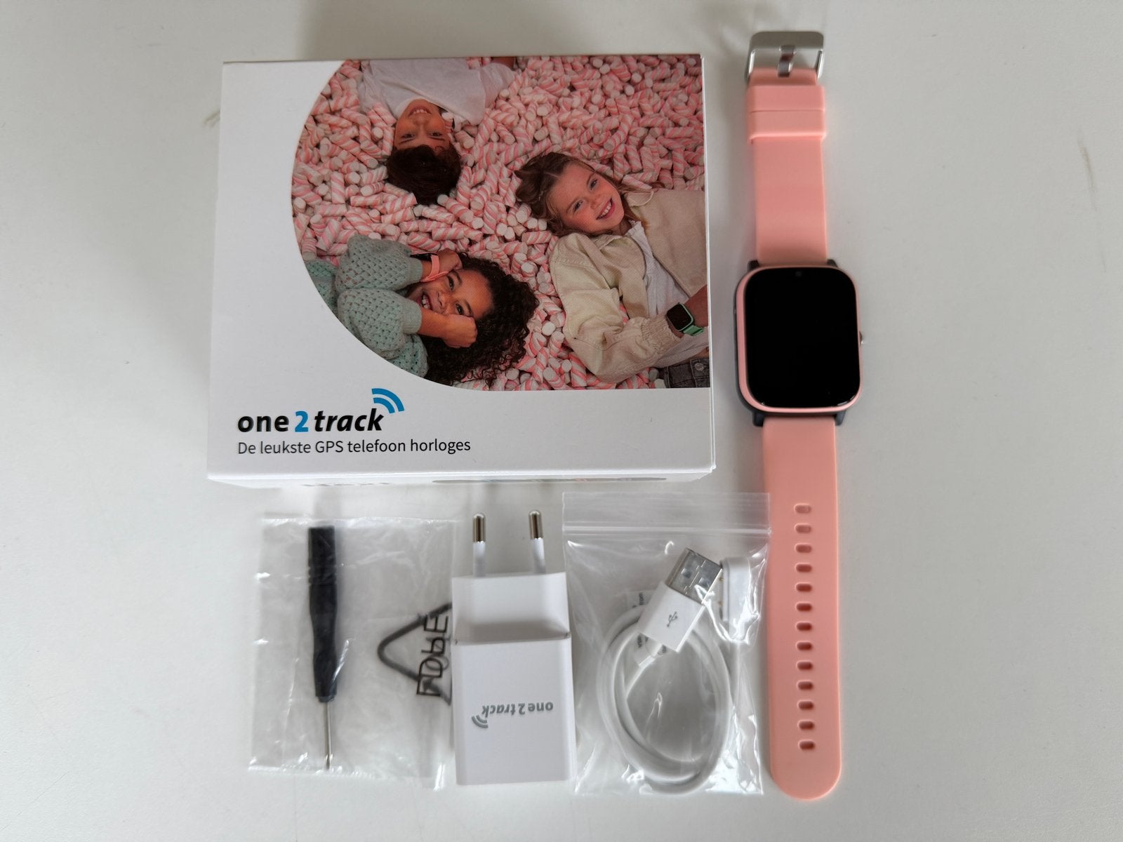 One2track Connect Next GPS Horloge Roze - Z.G.A.N., Ophalen of Verzenden, GPS, Zo goed als nieuw, Roze