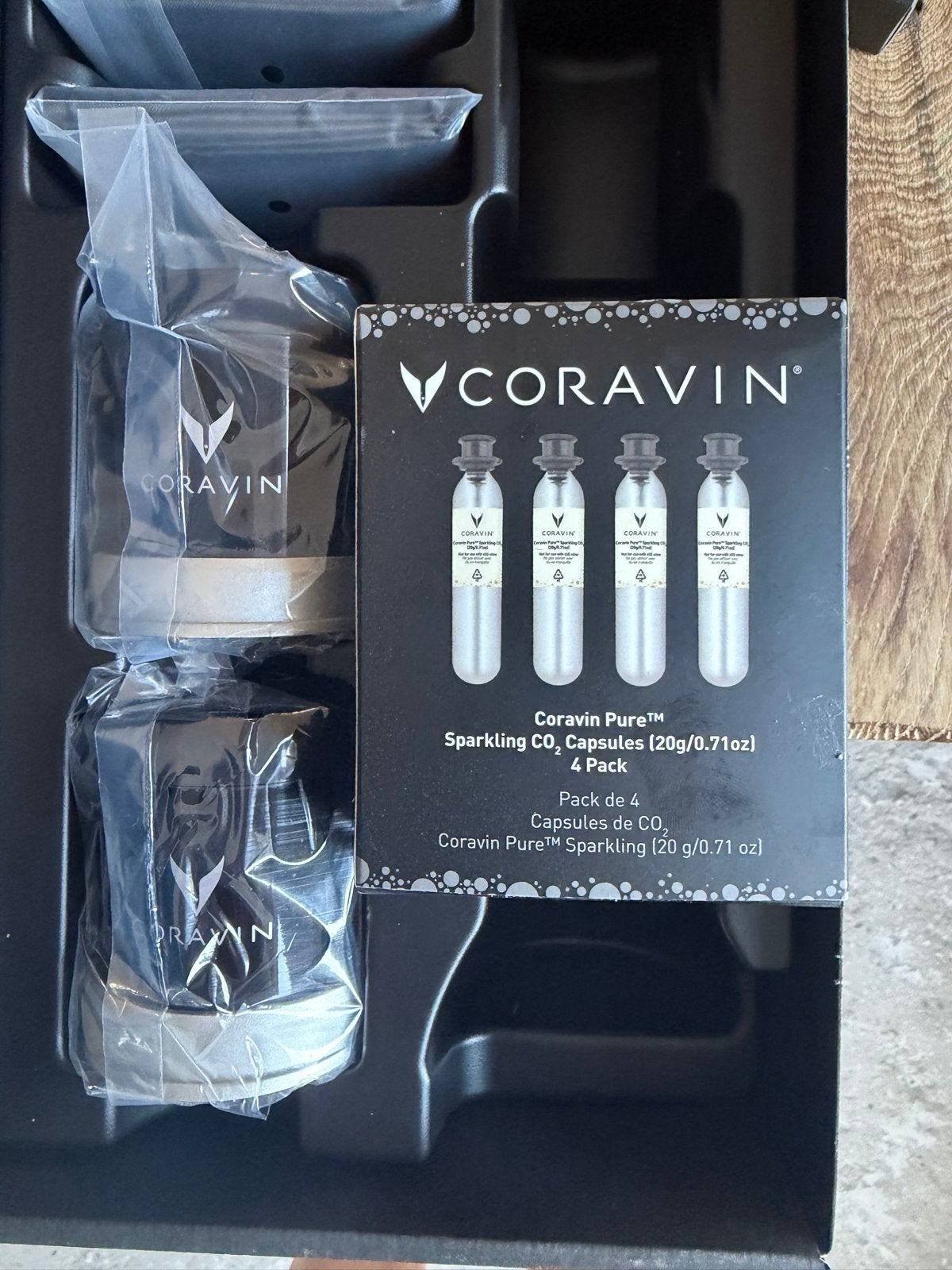 Coravin 3 CO2 Capsules & 2 stoppers, Ophalen, Overige typen, Metaal, Overige merken