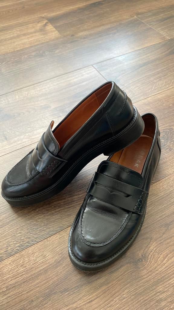 Jonak loafer van leer maat 37, Ophalen of Verzenden, Zo goed als nieuw, Zwart, Loafers