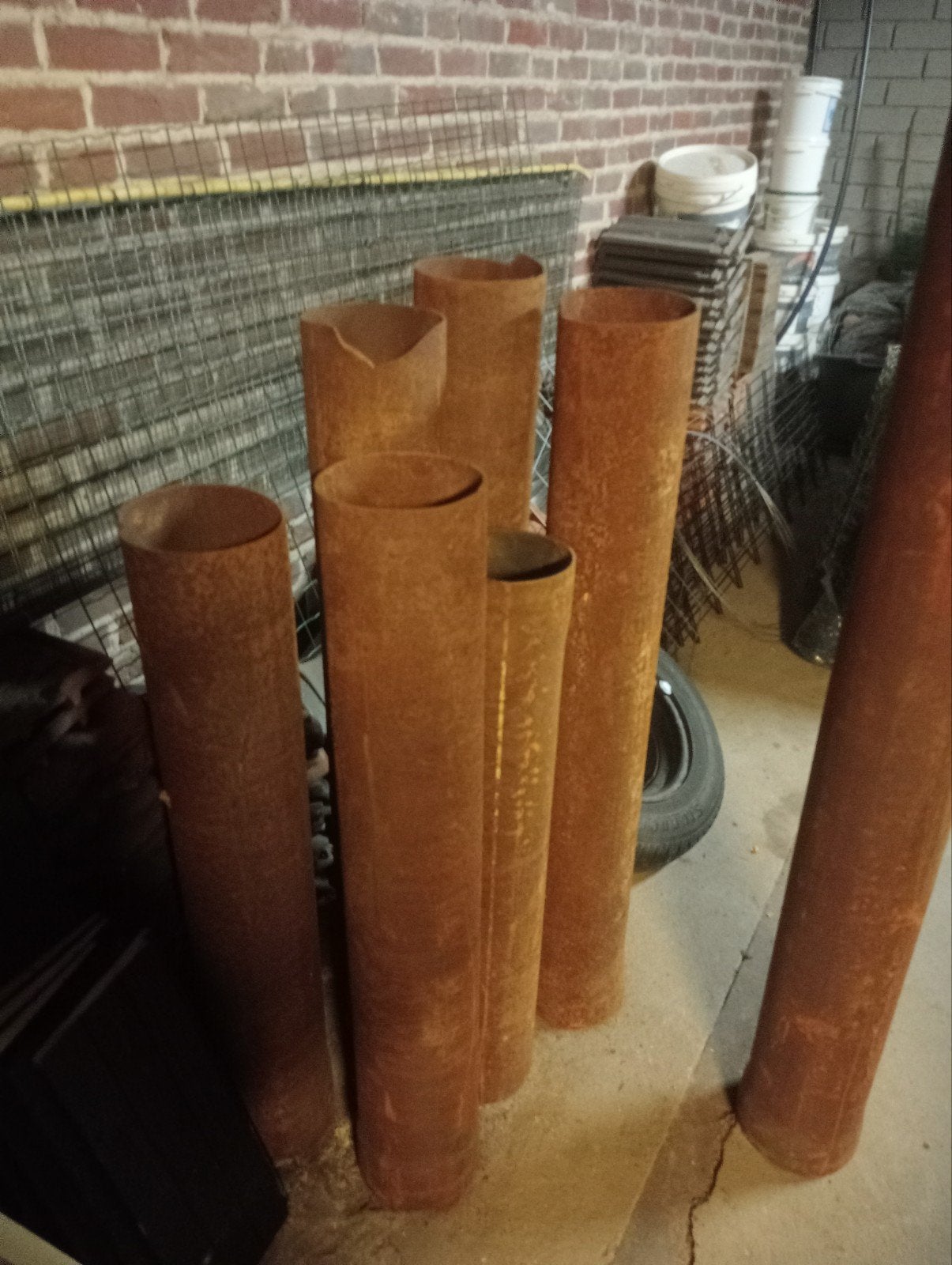 Stalen pijpen, Doe-het-zelf en Verbouw, Buizen en Afvoer, Ophalen, Minder dan 2 meter, 80 mm of meer, Overige materialen
