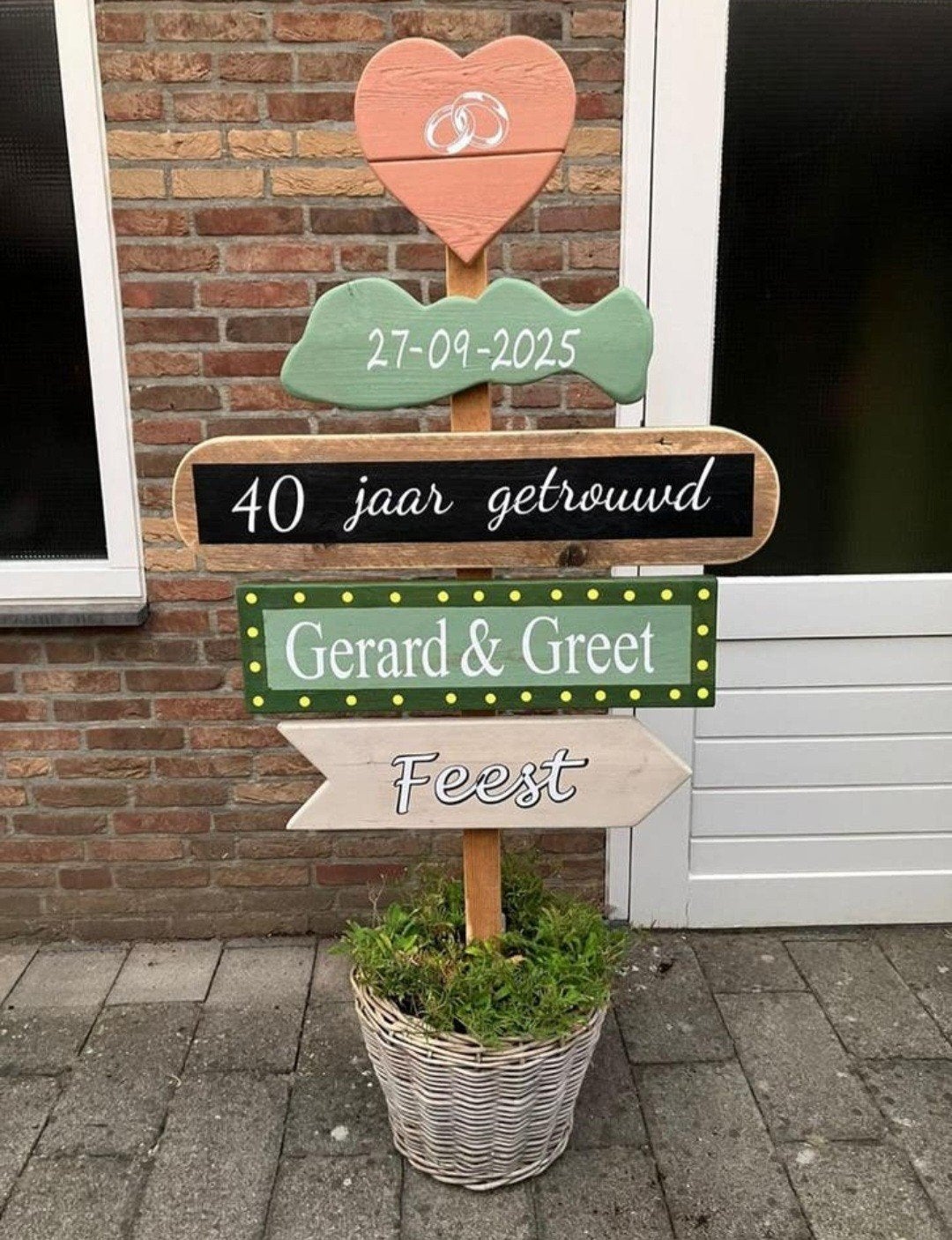 Wegwijzers bruiloft Huwelijk Trouwen verloving feestjes, Ophalen of Verzenden, Nieuw