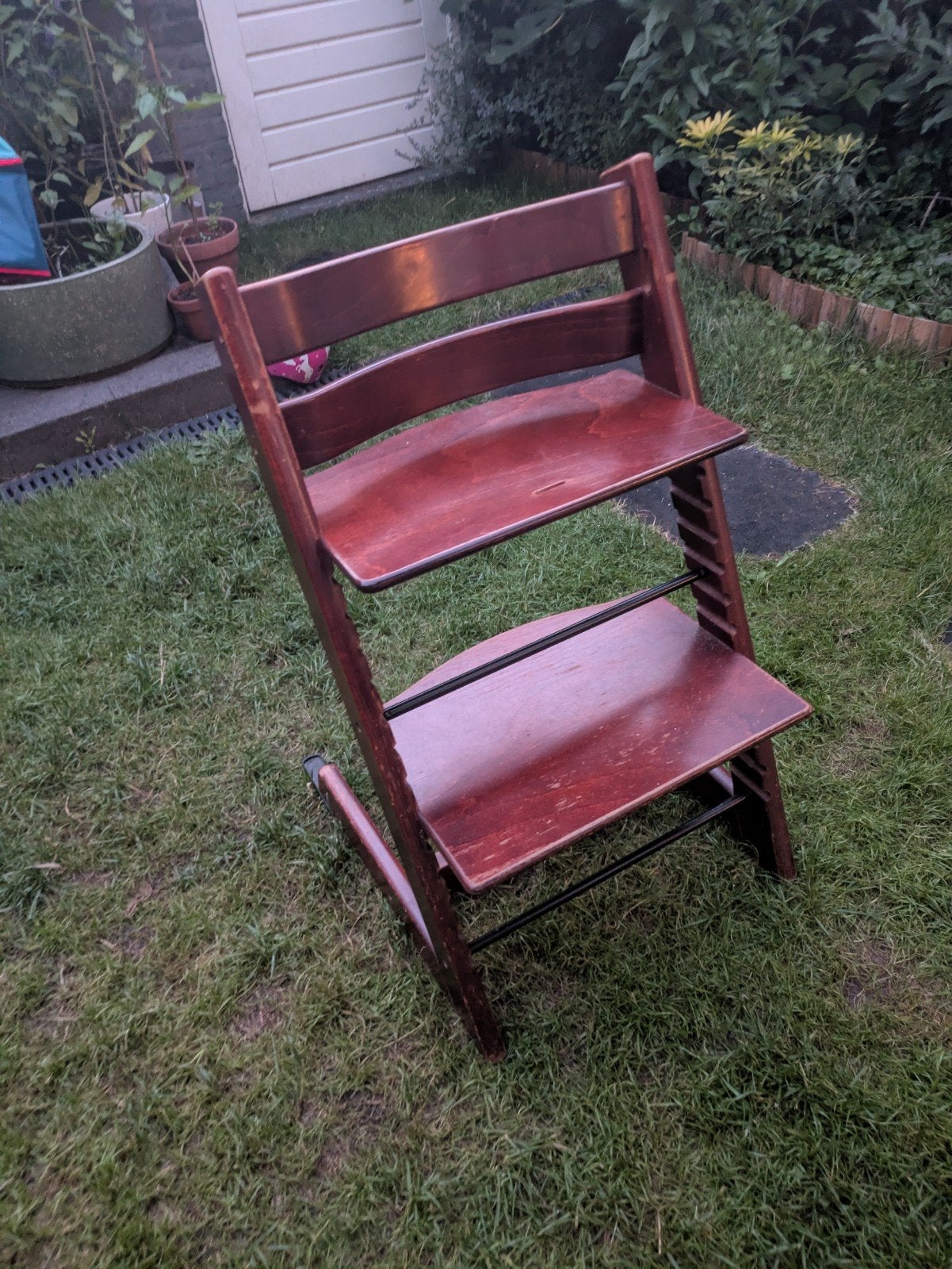 Stokke Tripp Trapp stoel met pootverlengers, Ophalen, Gebruikt, Meegroeistoel, Aanschuifbaar