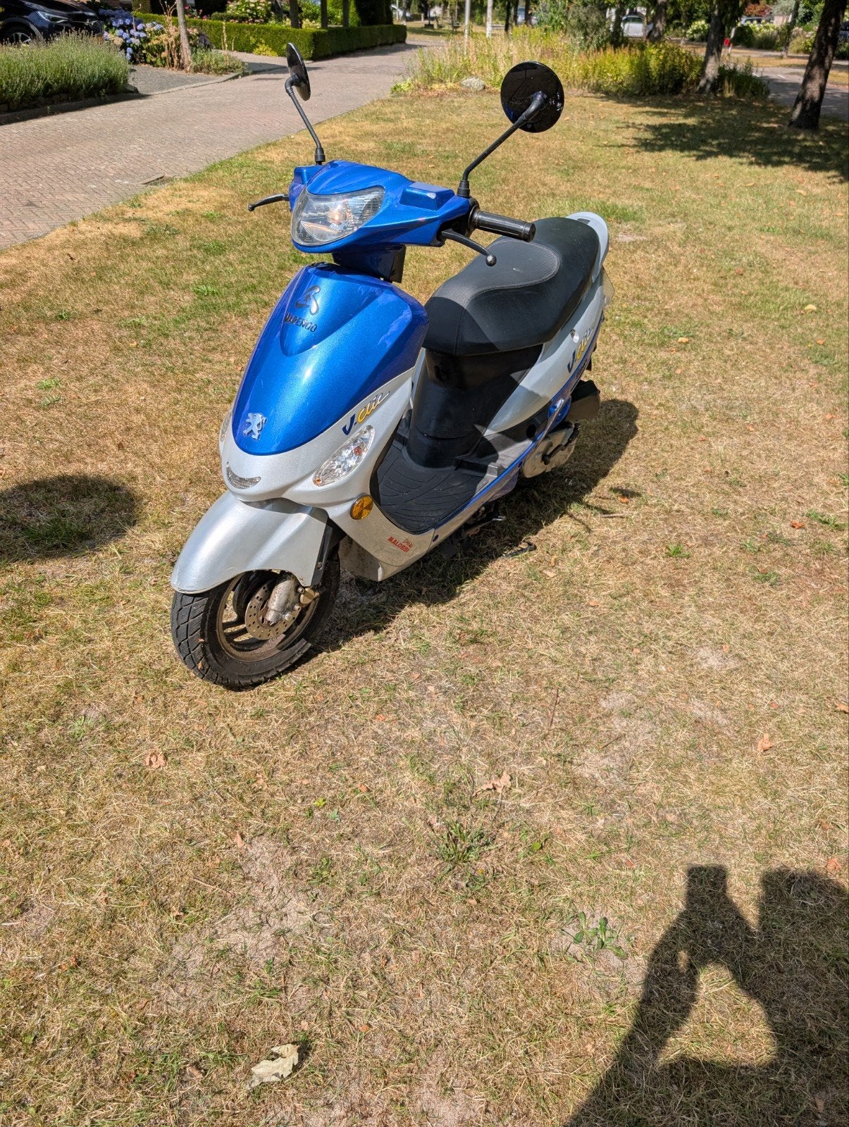 Peugeot V-Clic Scooter - Blauw/Zilver, Fietsen en Brommers, Scooters | Peugeot, Ophalen, Gebruikt, Overige modellen, Maximaal 45 km/u