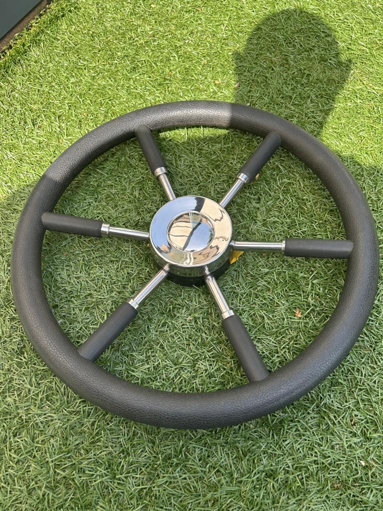 Stuurwiel voor Boot. Bootstuur. 6 Spaaks boot stuur, Watersport en Boten, Bootonderdelen, Ophalen of Verzenden, Motor en Techniek