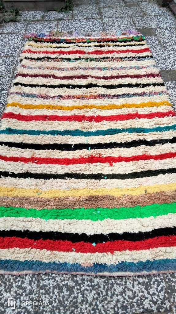 Handgeknoopt Berber kleed wol 263x138cm, Huis en Inrichting, Stoffering | Tapijten en Kleden, 150 tot 200 cm, 200 cm of meer, Ophalen of Verzenden