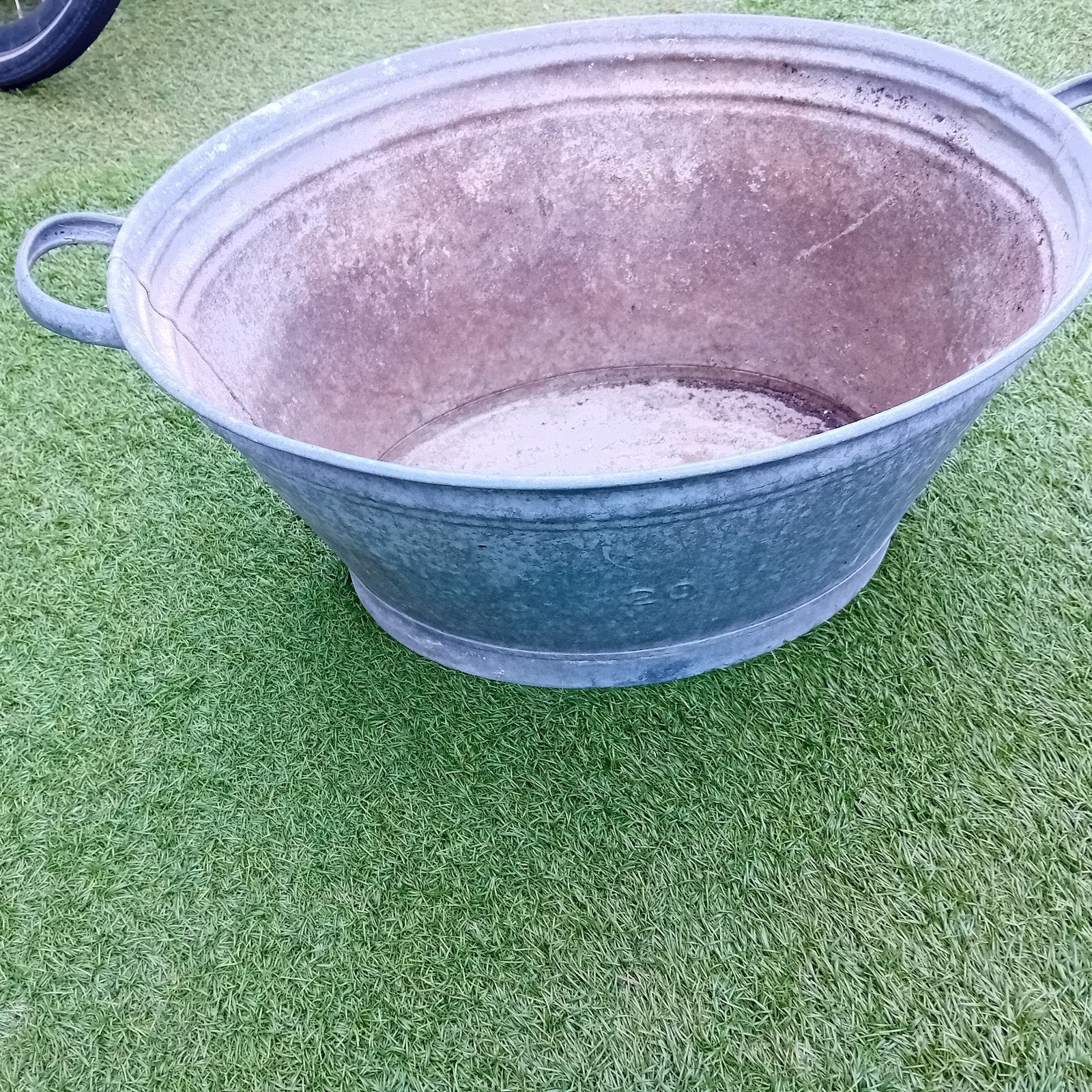 Vintage Zinken Wastobbe / Plantenbak, Ophalen of Verzenden