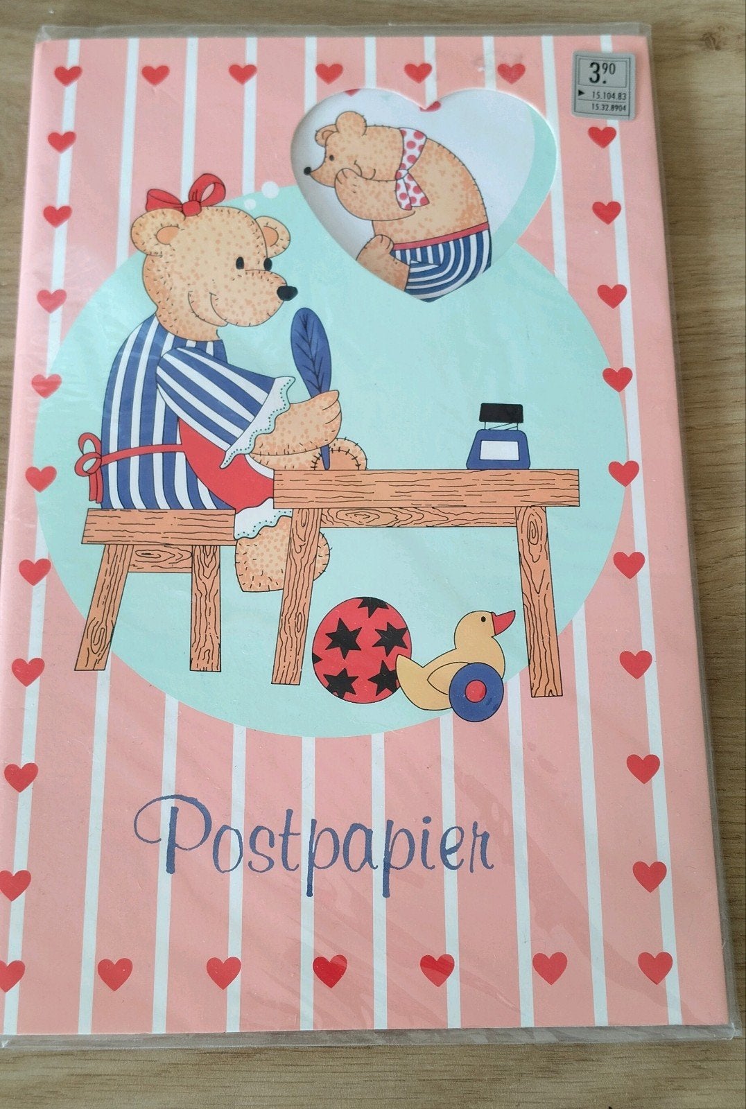 Vintage postpapier met beren, Verzenden, Nieuw