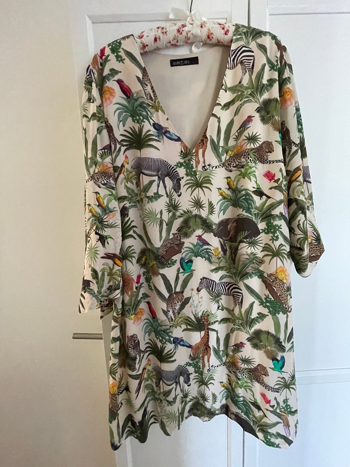 Marc Cain Jurk met Safari Print - Maat L, Meerkleurig, Maat 42/44 (L), Ophalen of Verzenden, Zo goed als nieuw