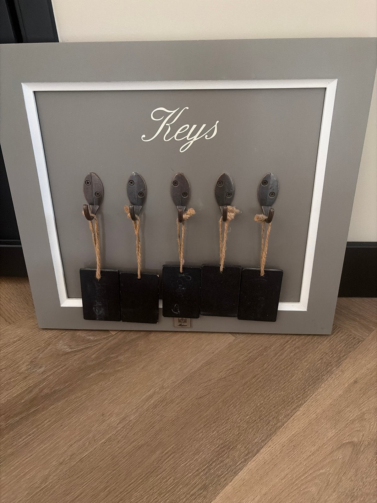 Riviera Maison Sleutelrekje 'Keys' - Grijs, Hout, Ophalen of Verzenden, Grijs, Landelijk