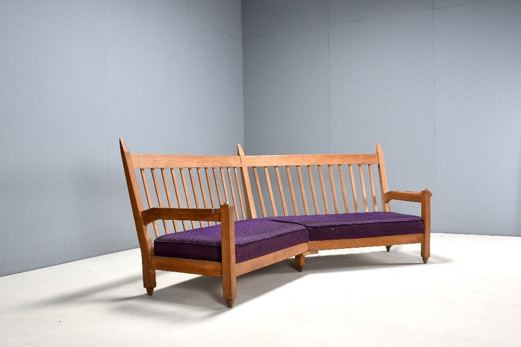 Design Bank Guillerme & Chambron (Vintage Retro Artissan), Ophalen, Gebruikt, 100 tot 125 cm, Hoekbank
