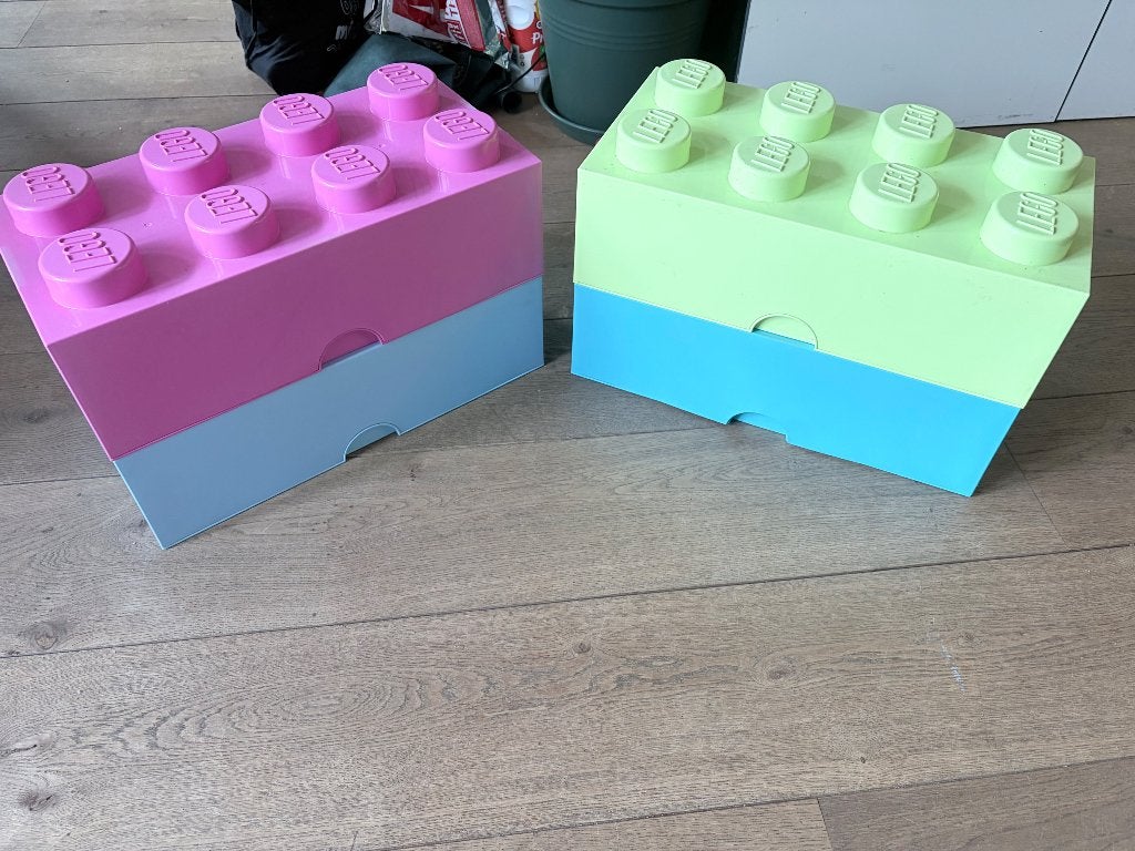 Lego opbergbox 4x, Kinderen en Baby's, Speelgoed | Duplo en Lego, Ophalen, Zo goed als nieuw, Accessoire, Lego
