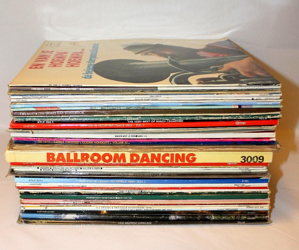 partij lp's, Cd's en Dvd's, Vinyl | Overige Vinyl, Ophalen, Gebruikt, Overige formaten