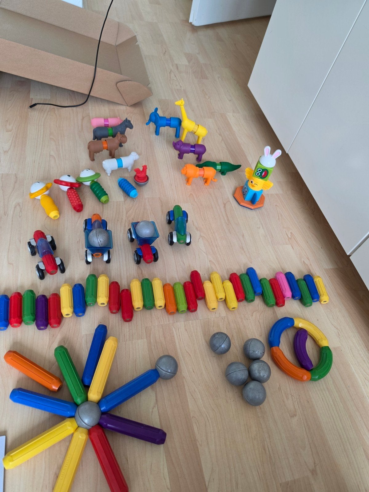 SmartMax grote set – magnetisch speelgoed + auto's + dieren, Ophalen of Verzenden, Zo goed als nieuw, Overige merken