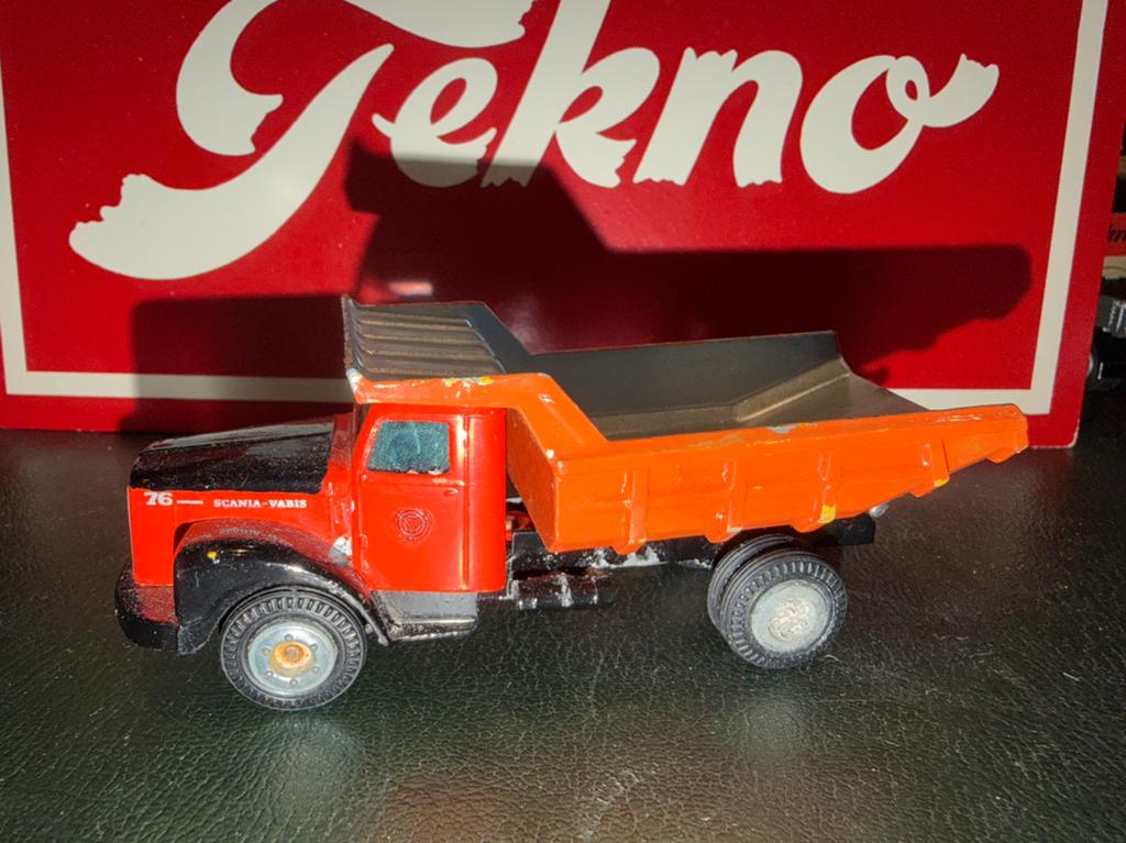 TEKNO DENMARK SCANIA VABIS KIEPER, Ophalen of Verzenden, Zo goed als nieuw, Bus of Vrachtwagen, Tekno