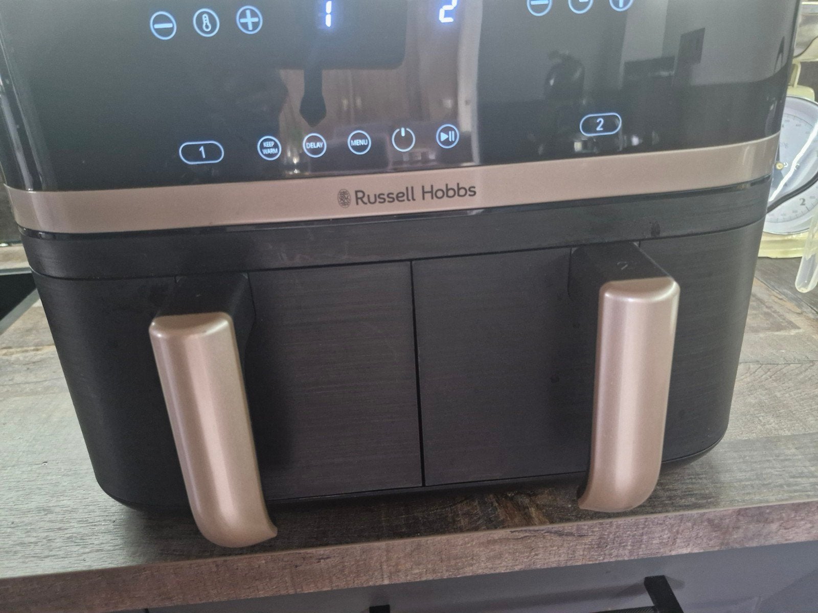 Russell Hobbs Dual Basket Airfryer - T.e.a.b, Ophalen, Zo goed als nieuw, Airfryer, 1500 gram of meer