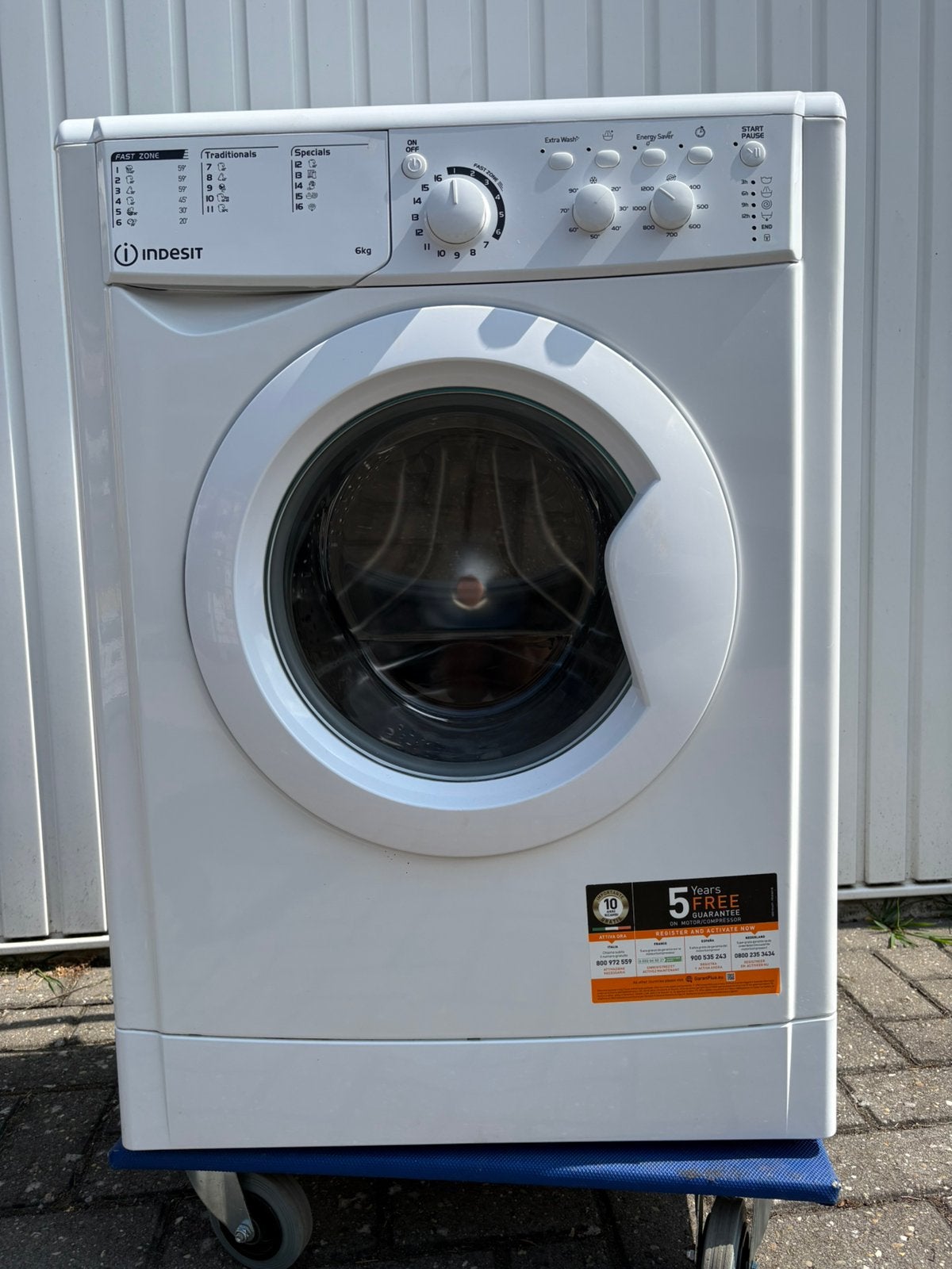 Compacte Indesit wasmachine, Witgoed en Apparatuur, Ophalen, Minder dan 85 cm, 4 tot 6 kg, Voorlader