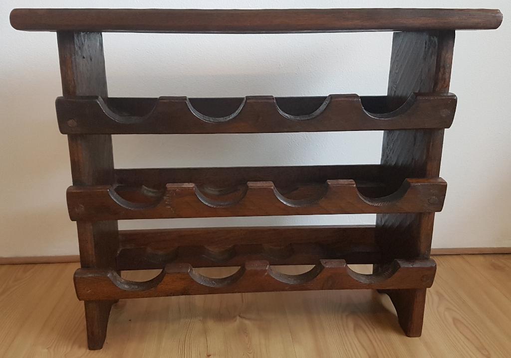 Antiek houten wijnrek (12 flessen), Huis en Inrichting, Woonaccessoires | Wijnrekken, Ophalen, Gebruikt, 5 tot 15 flessen, Minder dan 50 cm