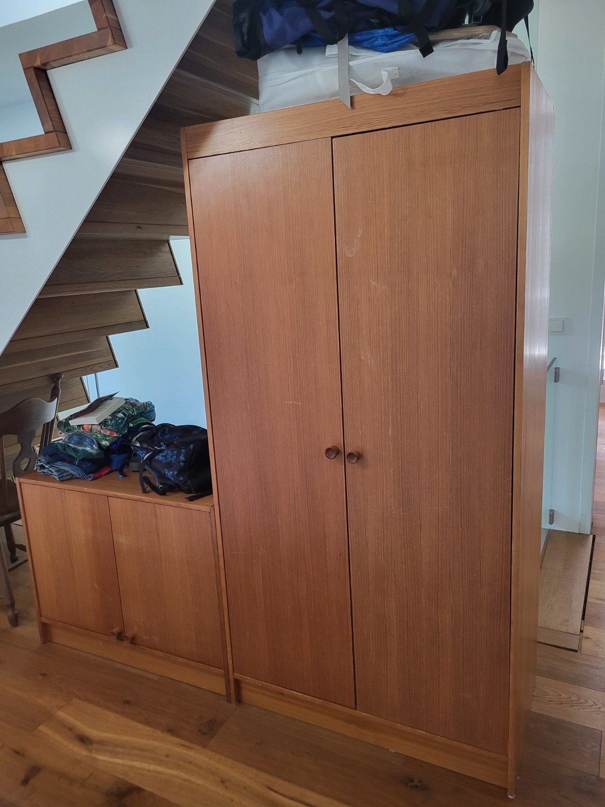 Drie gernen fineer houten kledingkasten, Huis en Inrichting, Kasten | Kledingkasten, Ophalen, Met deur(en), Gebruikt, 50 tot 100 cm