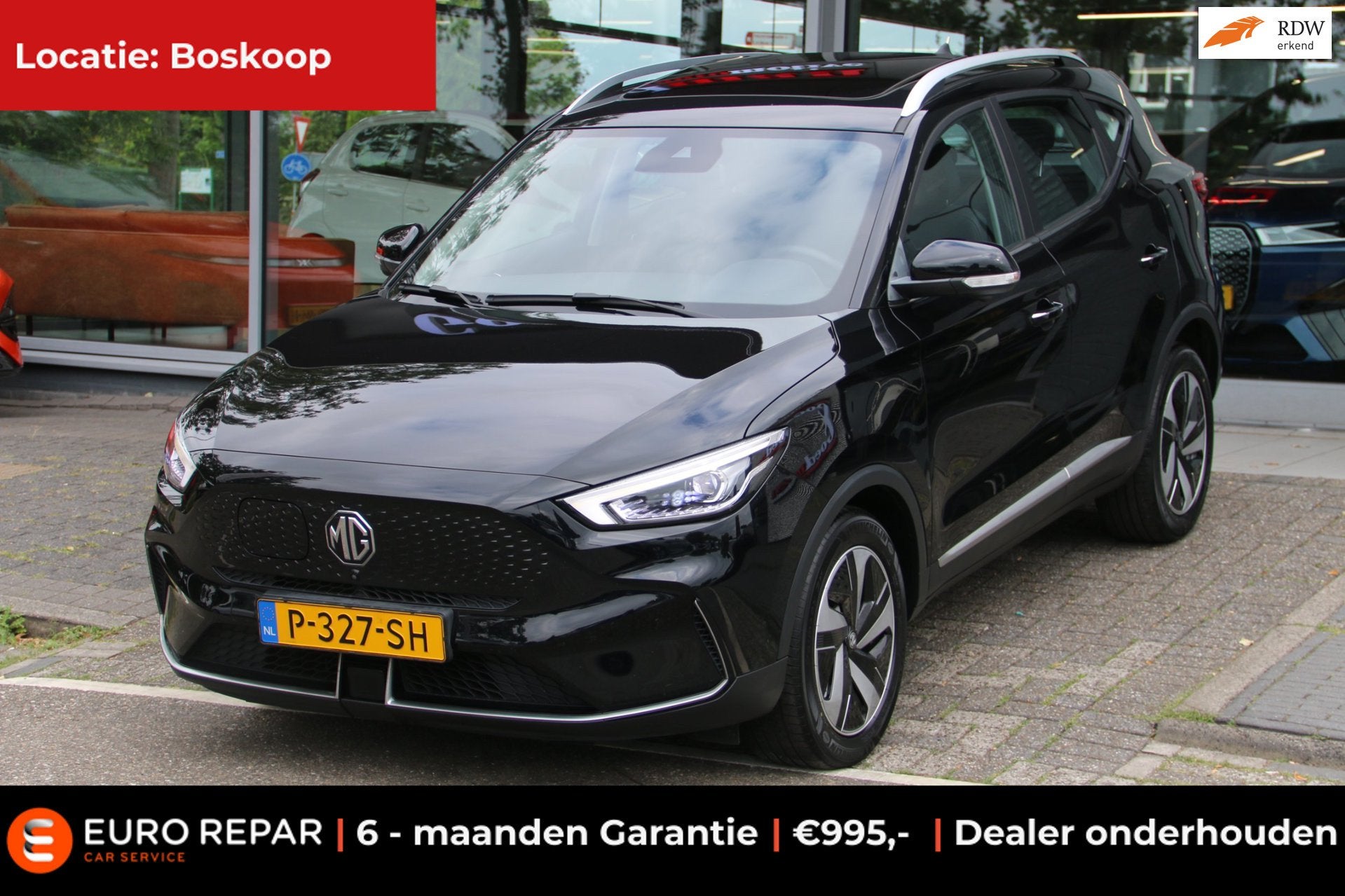 MG MG ZS EV EV Long Range Luxury 70 kWh SOH 92,8%, Auto's, MG, Gebruikt, ZS, Zwart, Origineel Nederlands