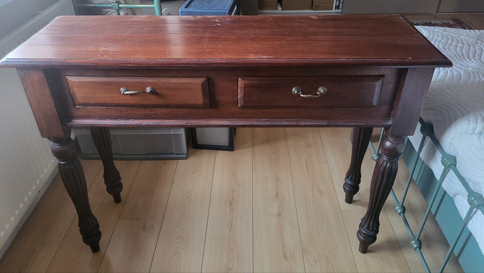 Sidetable met 2 laatjes - 114x35.5x81 cm, Huis en Inrichting, Tafels | Sidetables, Ophalen