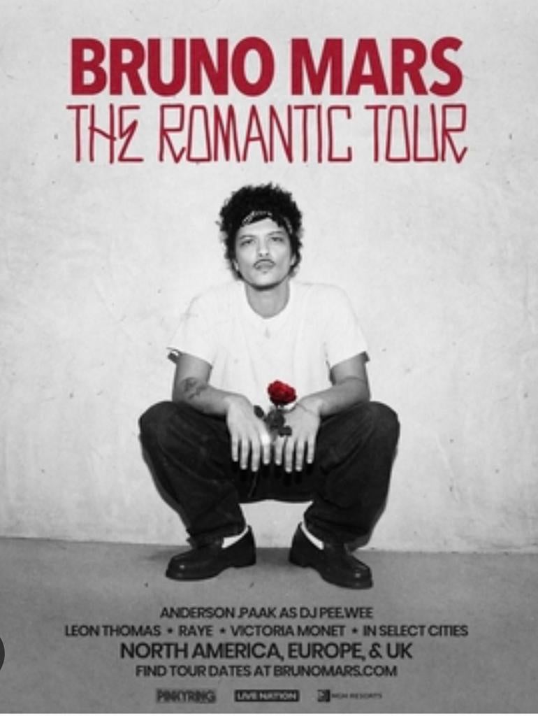 Bruno mars 2x zitplekken - zaterdag 4 juli, Tickets en Kaartjes, Concerten | Pop, Twee personen, Juli