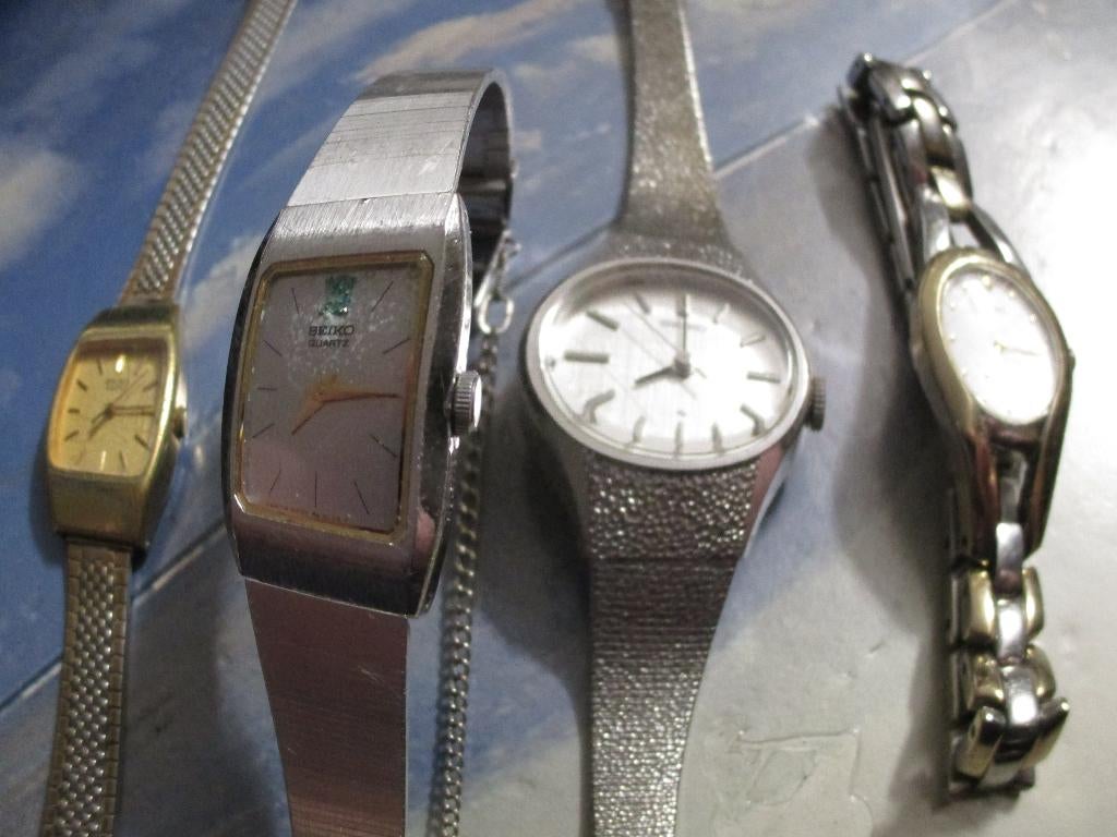 vintage seiko 3 quartz en 1 mechanisch  origineel €15 p/stuk, Sieraden, Tassen en Uiterlijk, Horloges | Antiek, Seiko, Staal, Polshorloge
