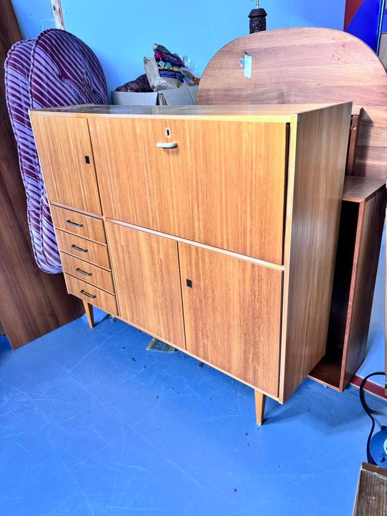 Vintage kast opknapper highboard, Huis en Inrichting, Kasten | Dressoirs, Ophalen, Gebruikt, G, 50 tot 100 cm