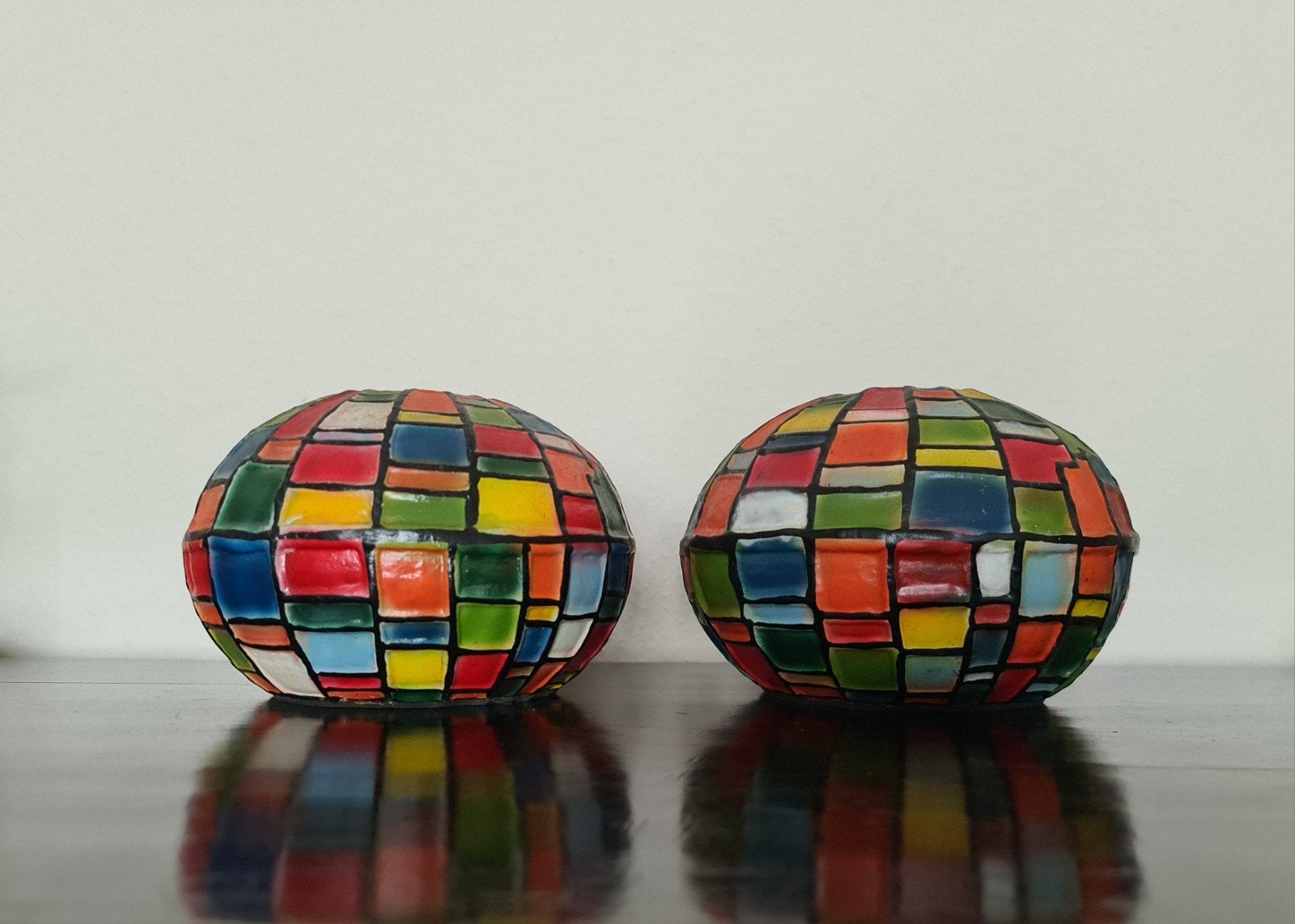 Bolvormige Design Waxinelichthouders Mondriaan Stijl, Ophalen of Verzenden