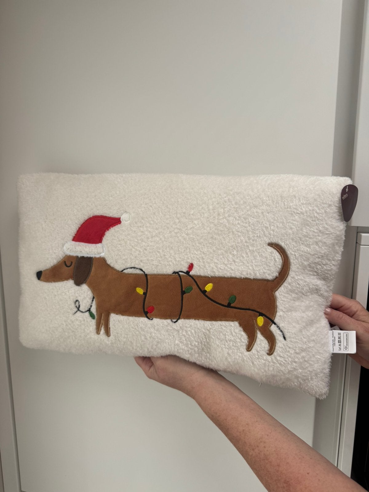 Teckel kerst kussen, Ophalen of Verzenden, Nieuw, Rechthoekig