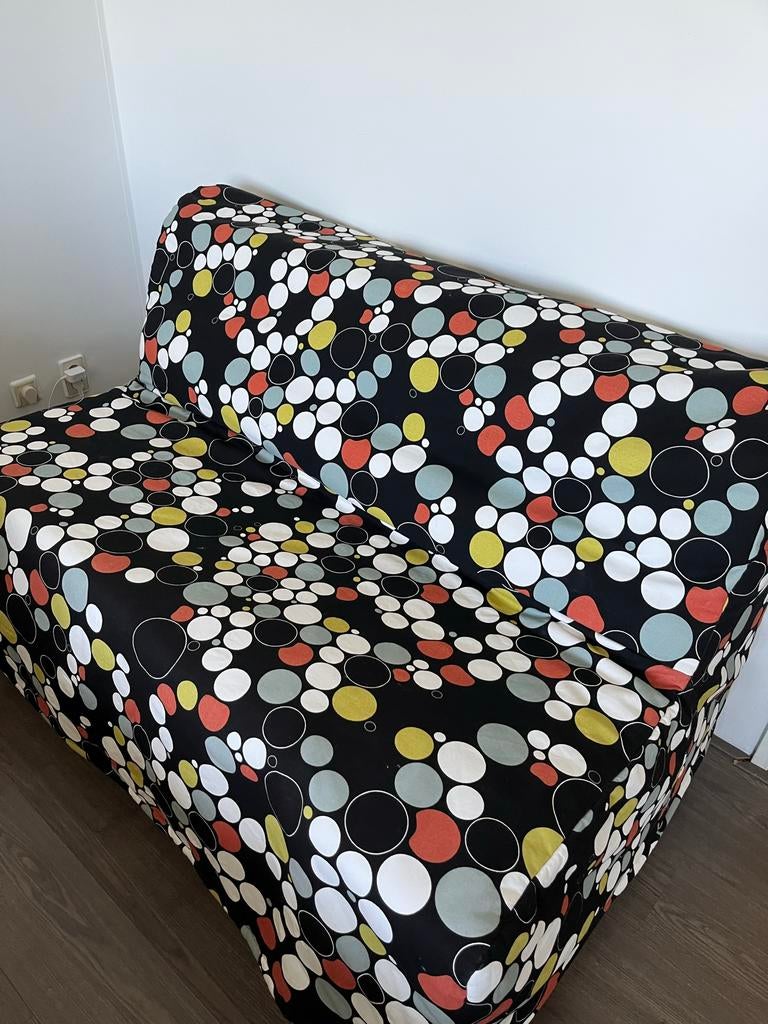 IKEA Lycksele LÖVÅS slaapbank, Ophalen, Gebruikt, Zwart, Tweepersoons