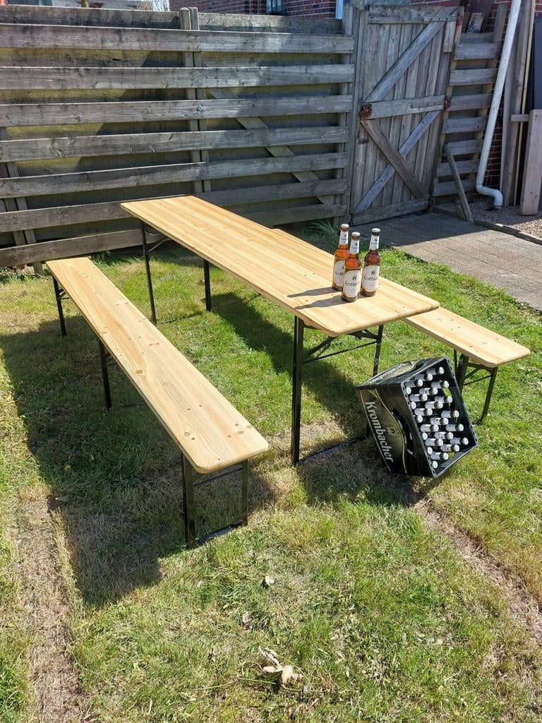 Duitse biergarten-set / bierbank / oktoberfest / gezellig, Ophalen, Nieuw, Inklapbaar, Rechthoekig