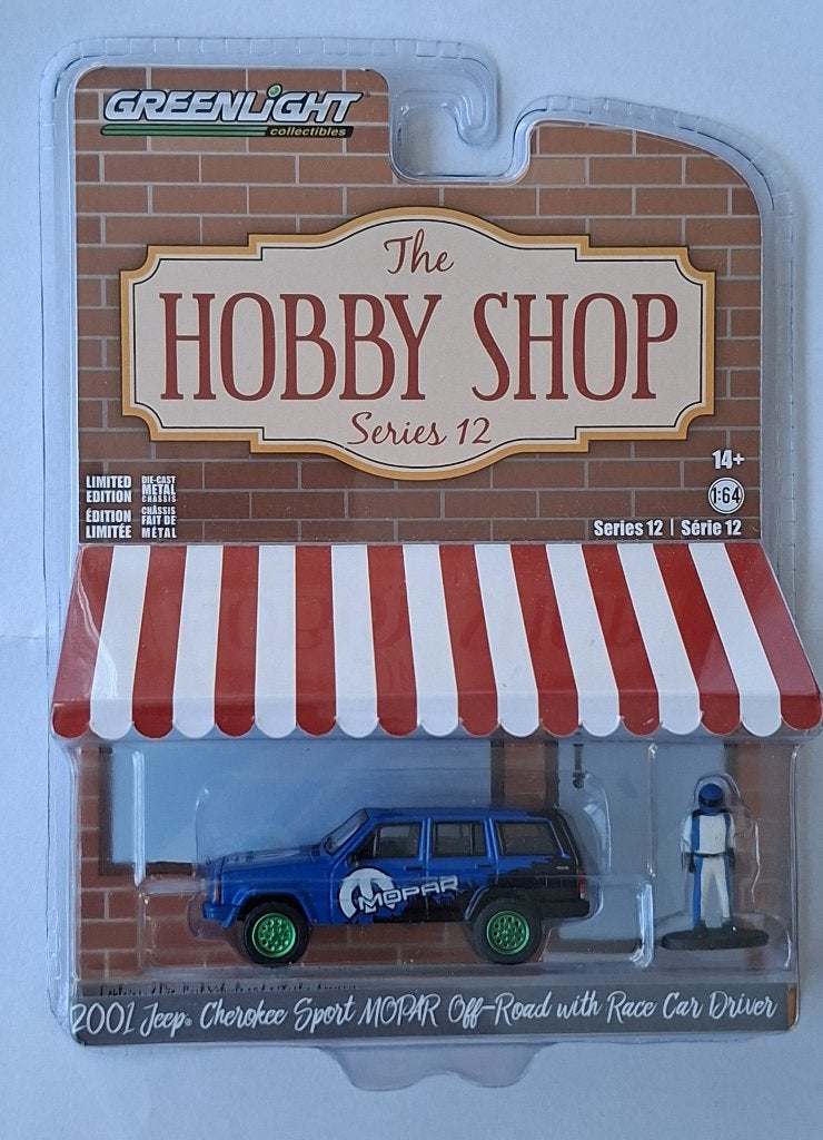 2001 Jeep Cherokee v Greenlight 1/64 met courier Chase Mopar, Ophalen of Verzenden, Nieuw, Auto