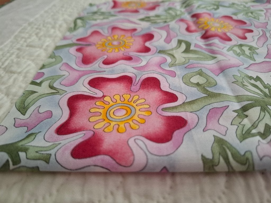 Mooie stukje quiltstof, Hobby en Vrije tijd, Stoffen en Lappen, Overige kleuren, Ophalen of Verzenden, Zo goed als nieuw, 30 tot 120 cm