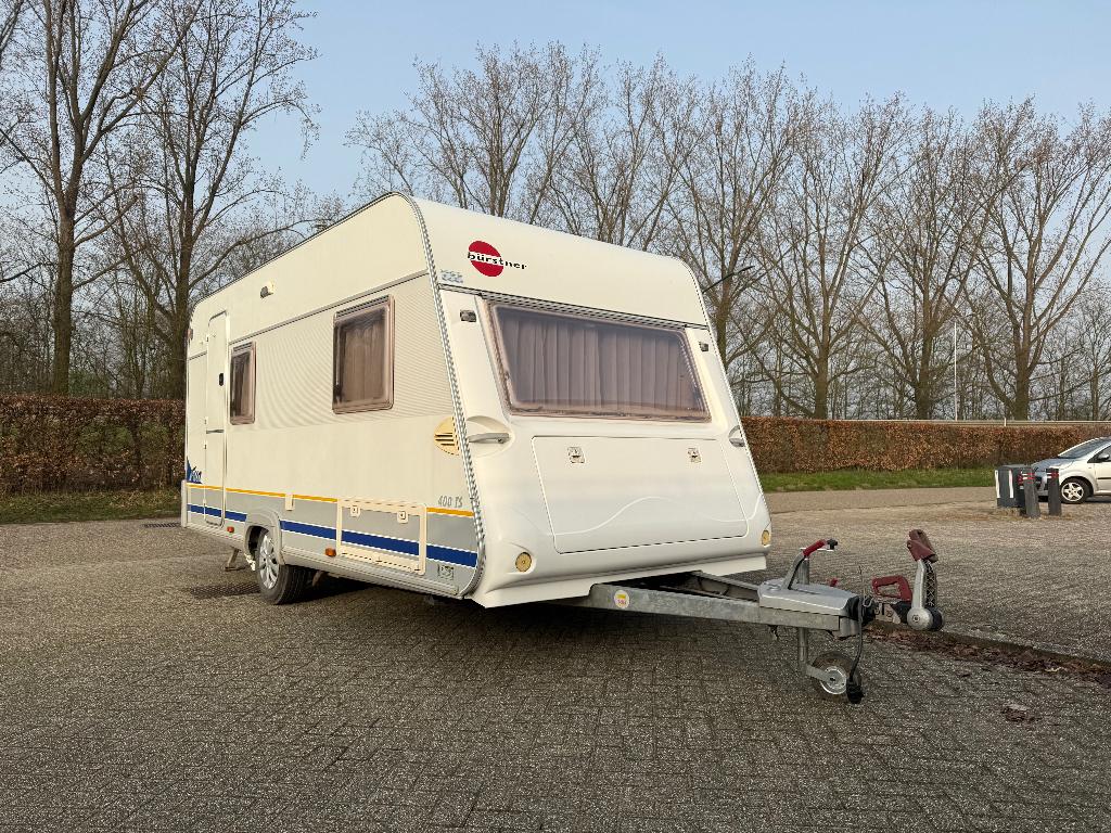 Burstner Fun 400 TS 2002 mover en voortent, Caravans en Kamperen, Treinzit, 750 - 1000 kg, Ringverwarming, Bürstner