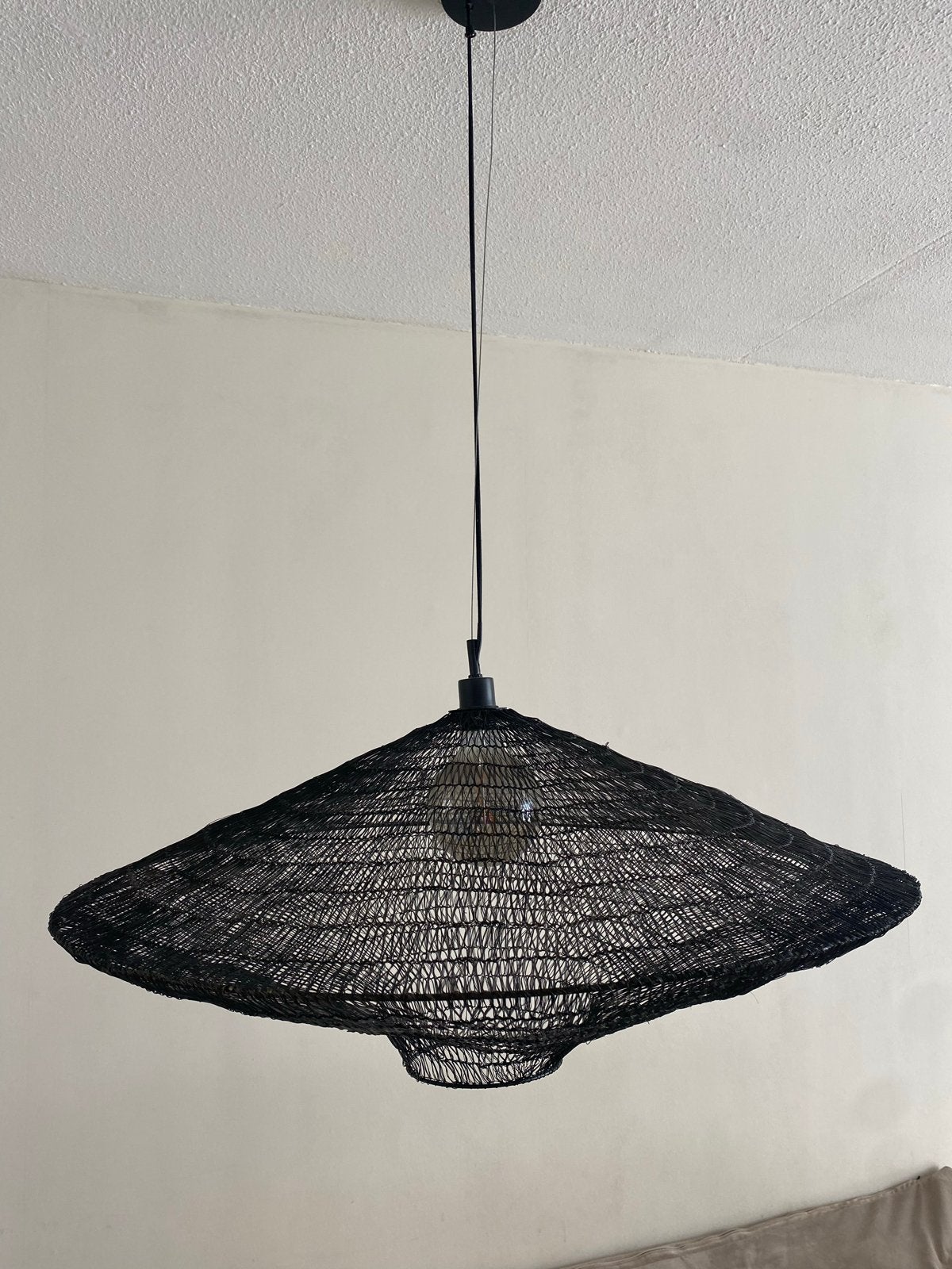Kave Home Zwarte Hanglamp - Modern & Stijlvol, Ophalen, Zo goed als nieuw, Metaal, E27 (groot)