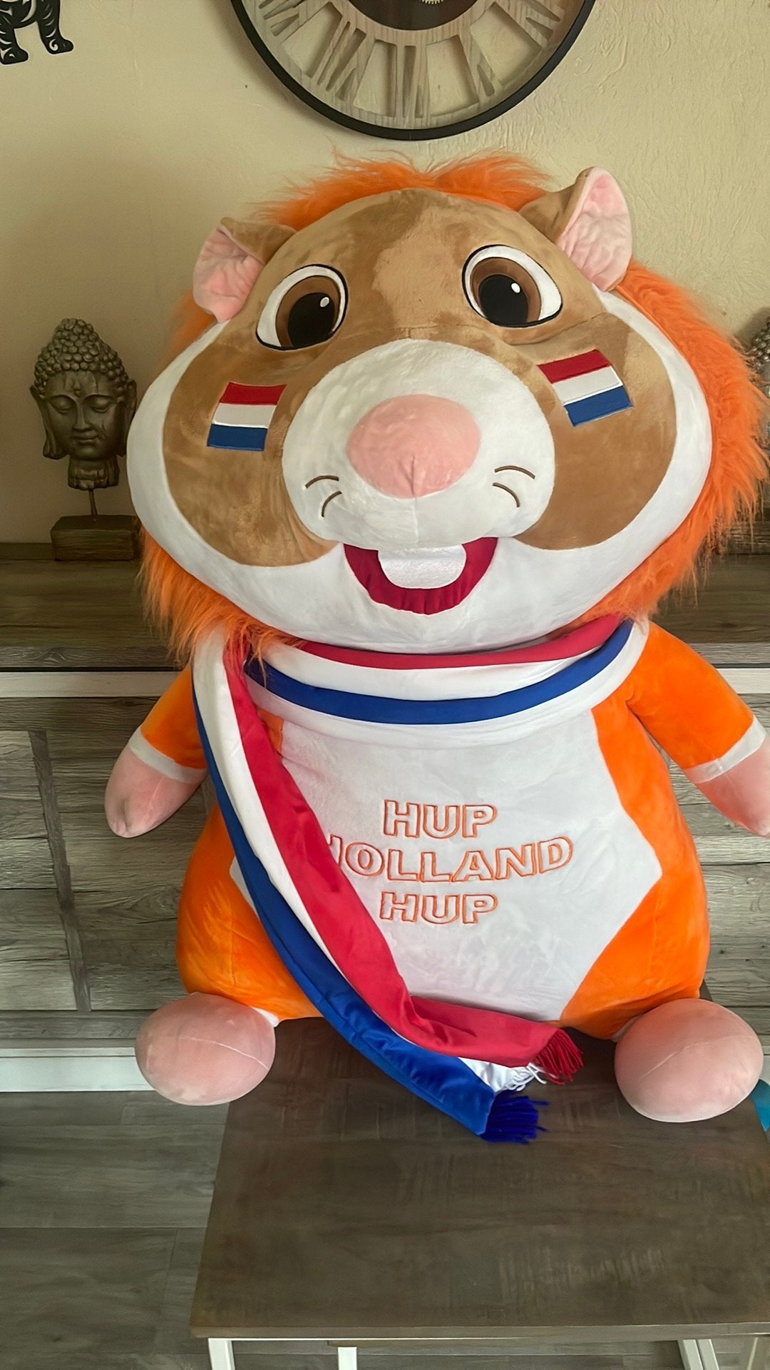 Ah Hamster XXL Wk Limited Edition, Kinderen en Baby's, Speelgoed | Knuffels en Pluche, Oranje, Hamster, Ophalen of Verzenden, Zo goed als nieuw