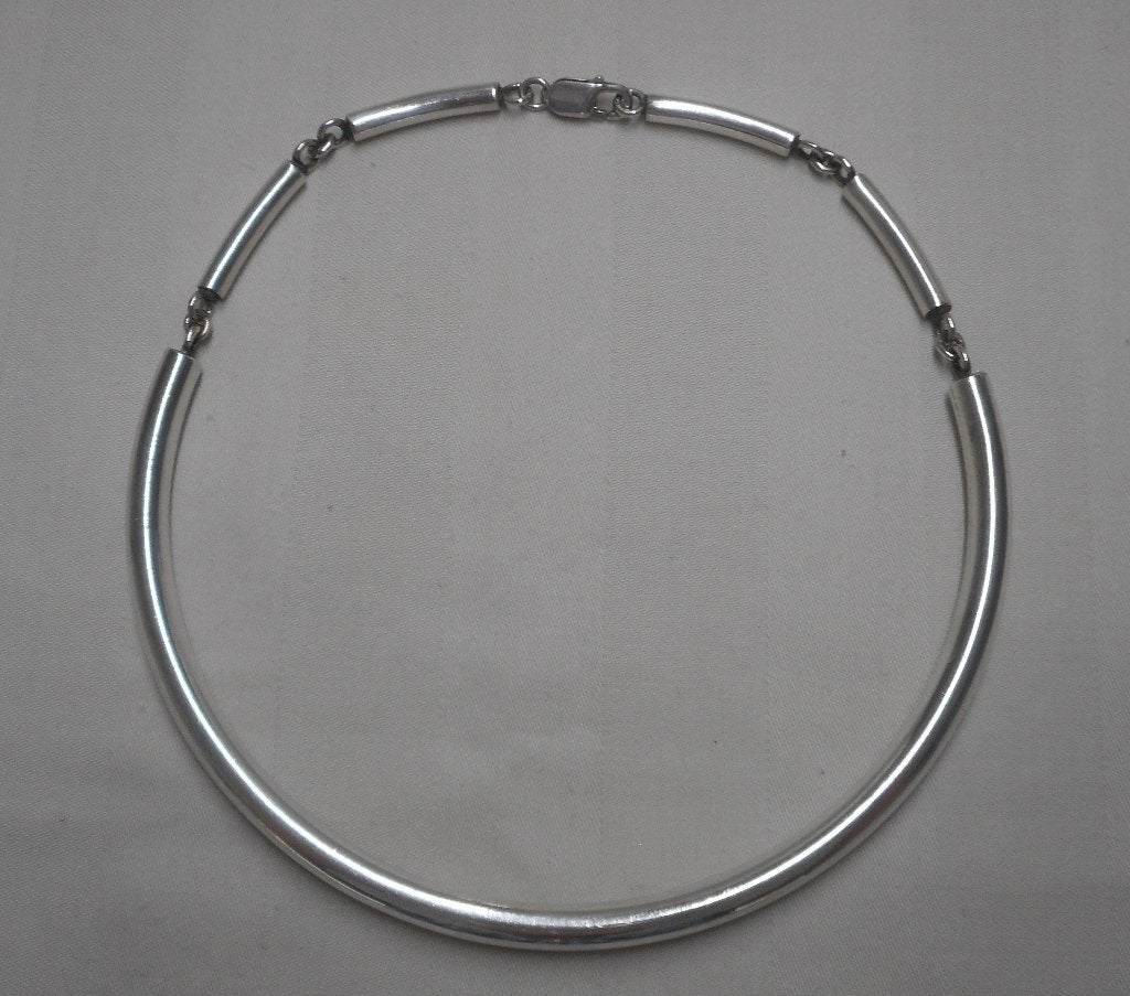Prachtige zilveren vintage collier/ spang nr.1399, Verzenden, Zo goed als nieuw, Zilver, Zilver